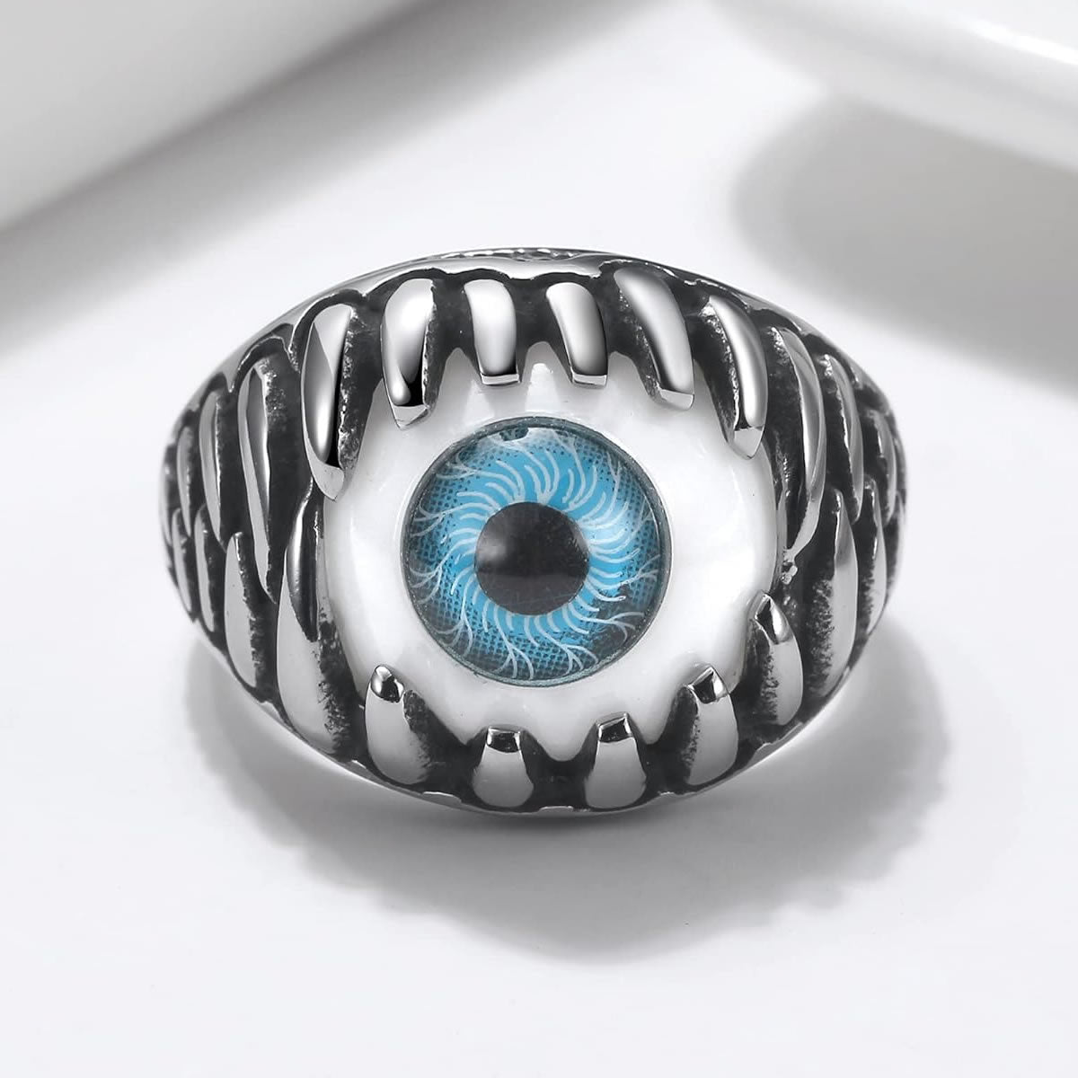 Eyeball Ring With Blue Eye