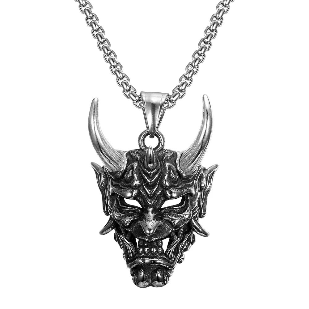 Japanese Oni Mask Necklace