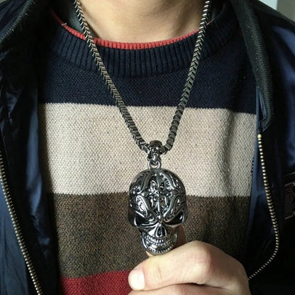 Gothic Skull Pendant Necklace For Men And Women