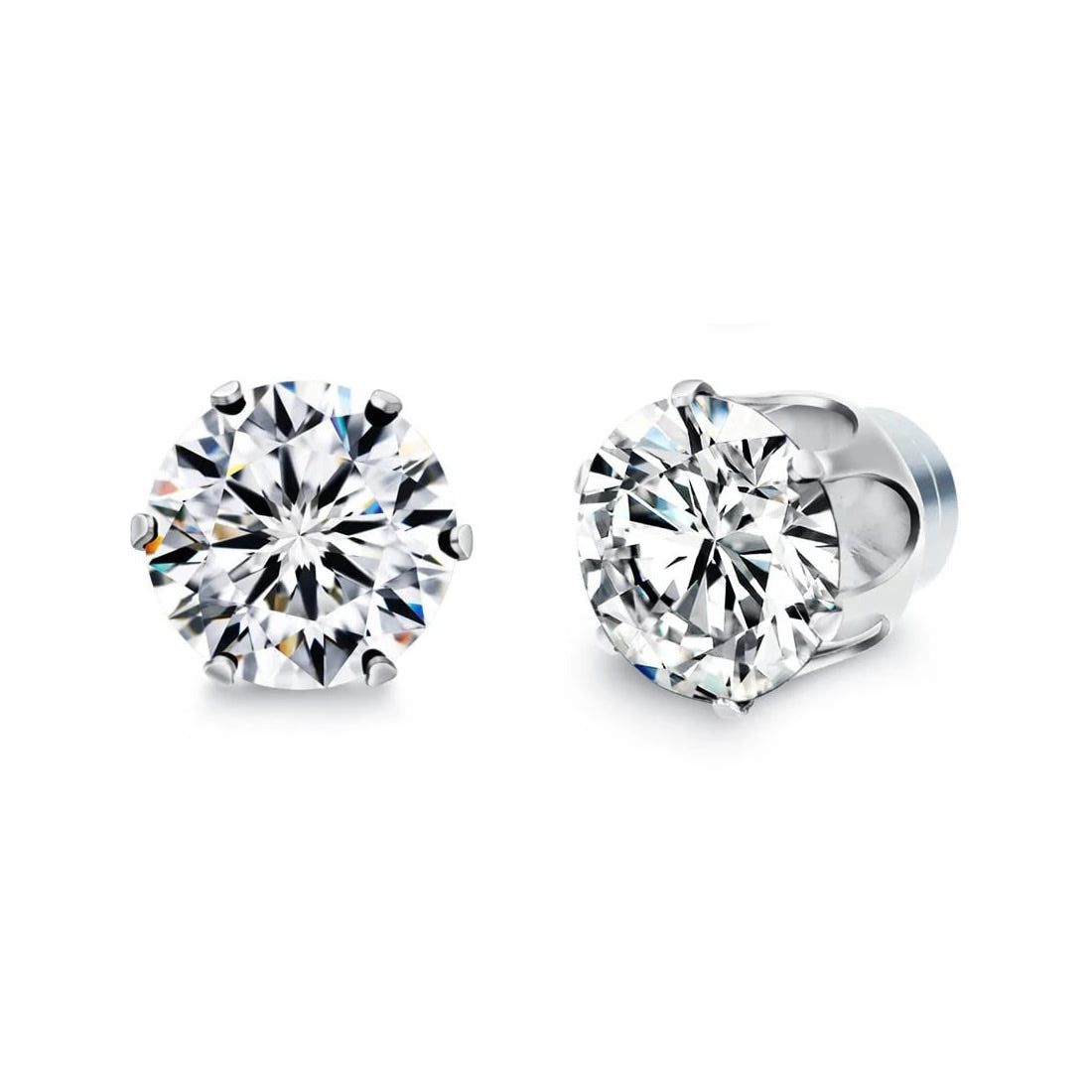 Womens Magnetic CZ Earrings